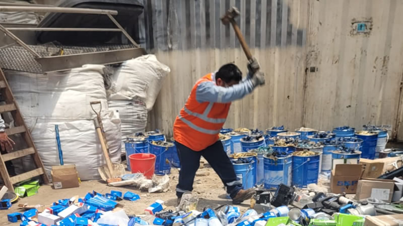 destrucción de  Productos caducados